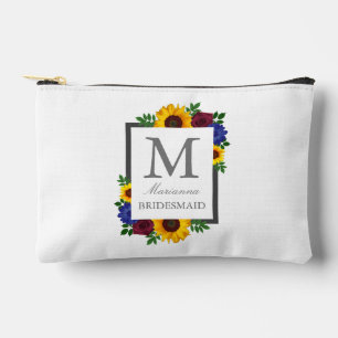 Sonnenblumen-Rosen-Hochzeit Zubehörtasche