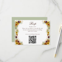 Sonnenblumen Rosen Rost Herbst Hochzeitswebsite QR