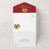 Sonnenblumen Rote Rosen Lichter Blumenzehen All In One Einladung (Außenbereich)