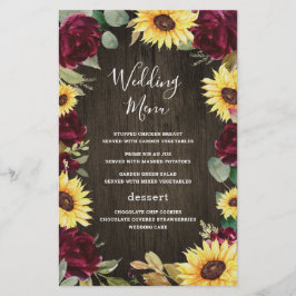 Sonnenblumen Rote Rosen Rustikale Hochzeitskarten