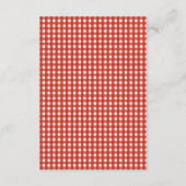 Sonnenblumen Rote Unterkunft Burlap Hochzeitskarte Begleitkarte (Rückseite)