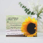 Sonnenblumen RSVP Karte (Stehend Vorderseite)