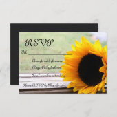 Sonnenblumen RSVP Karte (Vorne/Hinten)
