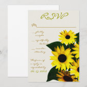 Sonnenblumen - Rsvp-Karten Einladung (Vorne/Hinten)