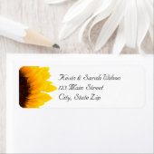 Sonnenblumen-Rücksendeadressen-Aufkleber (Insitu)