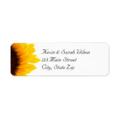 Sonnenblumen-Rücksendeadressen-Aufkleber (Vorne)