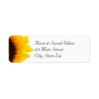 Sonnenblumen-Rücksendeadressen-Aufkleber