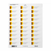 Sonnenblumen-Rücksendeadressen-Aufkleber (Vorne)