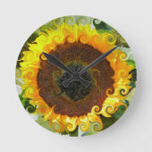 SONNENBLUMEN RUNDE WANDUHR (Vorderseite)