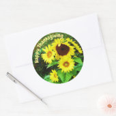 SONNENBLUMEN RUNDER AUFKLEBER (Umschlag)