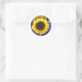 Sonnenblumen Runder Aufkleber (Tasche)