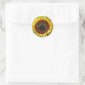 SONNENBLUMEN RUNDER AUFKLEBER (Tasche)
