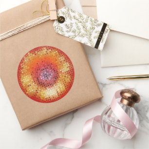 SONNENBLUMEN RUNDER AUFKLEBER