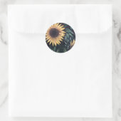 Sonnenblumen Runder Aufkleber (Tasche)