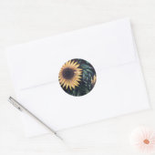 Sonnenblumen Runder Aufkleber (Umschlag)