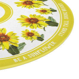 Sonnenblumen-Rundholzschneidbrett Schneidebrett