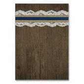 Sonnenblumen Rustikal Blauer Empfang + Hotelkarten Tischnummer (Rückseite)