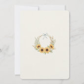 Sonnenblumen-Rustikale Babyshower-Einladung Einladung (Rückseite)
