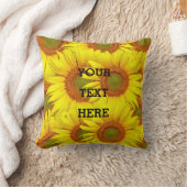 Sonnenblumen Rustikale Blumenblumen Sommergelbe Ho Kissen (Decke)