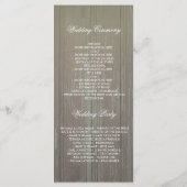 Sonnenblumen Rustikale Brauerei Hochzeiten Program Programm (Rückseite)