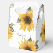 Sonnenblumen, rustikale Gastgeschenk Hochzeit Geschenkschachtel (Geöffnet)