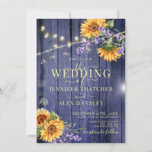 Sonnenblumen Rustikale Hochzeit Einladung
