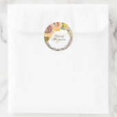 Sonnenblumen Rustikale Hochzeit im Herbst Runder Aufkleber (Tasche)