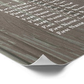 Sonnenblumen Rustikale Hochzeitssattelkarte Poster (Ecke)