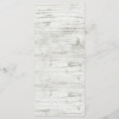 Sonnenblumen & Rustikale Holzfarm Hochzeitmenü Menükarte (Rückseite)