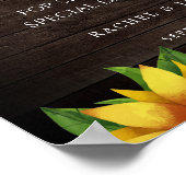 Sonnenblumen Rustikale Holzsaitenleuchten Gastgesc Poster (Ecke)