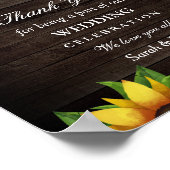 Sonnenblumen Rustikale Holzsaitenleuchten Gastgesc Poster (Ecke)