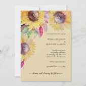 Sonnenblumen Rustikale Pasta Einladung (Vorderseite)