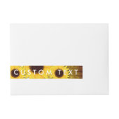 Sonnenblumen Rustikaler Burlap-Wrap rund um einlad Rundum-Adressaufkleber (Vorderseite)