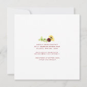 Sonnenblumen Rustikales Brautparty aus Holz Einladung (Rückseite)