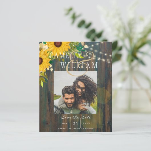 Sonnenblumen Rustikales Holz FOTO Hochzeit speiche (Stehend Vorderseite)