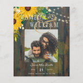 Sonnenblumen Rustikales Holz FOTO Hochzeit speiche (Vorderseite)