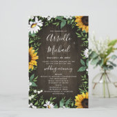 Sonnenblumen Rustikales Holz Hochzeit im Herbst Pr (Stehend Vorderseite)