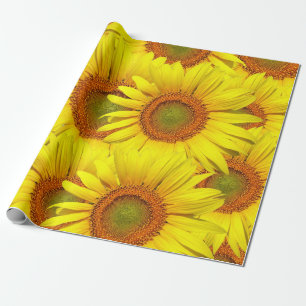 Sonnenblumen Rustikales Land Blumengelb Geschenkpapier
