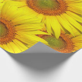 Sonnenblumen Rustikales Land Blumengelb Geschenkpapier (Ecke)