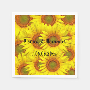 Sonnenblumen Rustikales Land Blumengelb Na Serviette