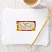 Sonnenblumen Rustikales malerisches Hochzeitslabel Adressaufkleber (Insitu)