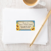 Sonnenblumen Rustikales malerisches Hochzeitslabel Adressaufkleber (Insitu)