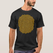 Sonnenblumen, Saatgut, Fibonacci, Spirale, Goldene T-Shirt (Vorderseite)