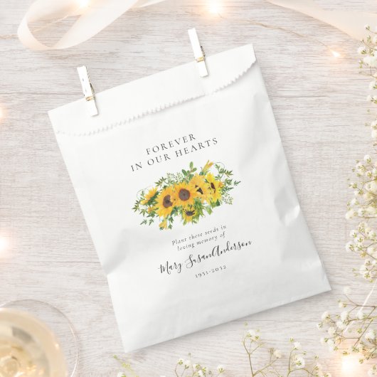 Sonnenblumen Saatpackung Gedenkfeier Beerdigung Geschenktütchen (Ausgeschnitten)