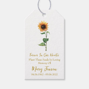 Sonnenblumen-Samenpackungs-Gedenkbestattung Geschenkanhänger