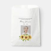 Sonnenblumen-Samenpaket Gedenkfeier Geschenktütchen (Vorderseite)
