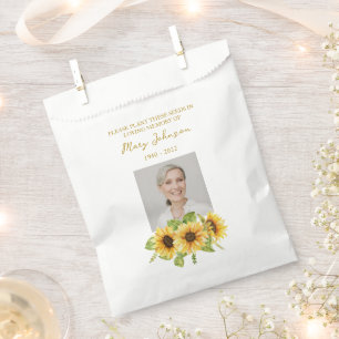 Sonnenblumen-Samenpaket Gedenkfeier Geschenktütchen