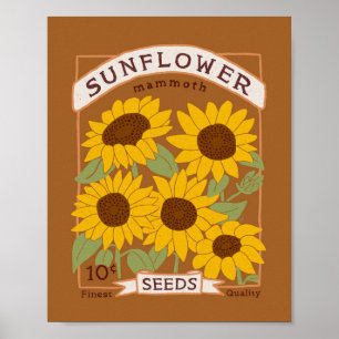 Sonnenblumen-Samenpaket Poster