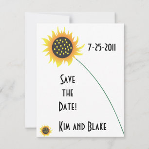 Sonnenblumen Save-the-Date-Ankündigung Einladung