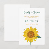 Sonnenblumen Save the Date Einladung (Vorne/Hinten)